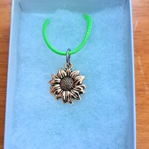 Light Gold Sunflower Necklace